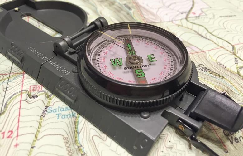 Navigating with a compass and topographic map 1