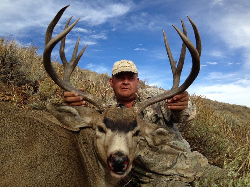 Nevada guided draw mule buck close up photo