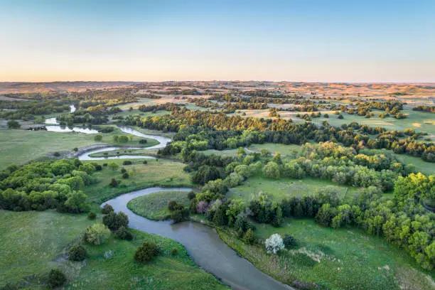 A lush river bottom in Nebraska