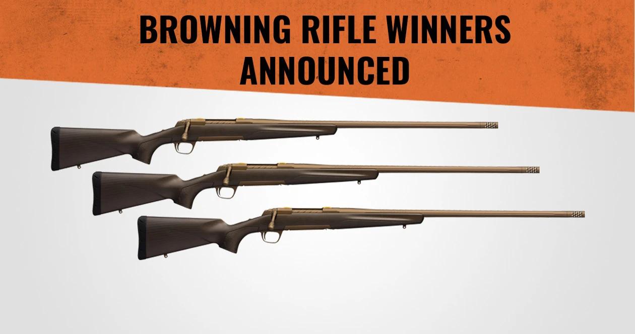 November giveaway winners announced: 3 people won Browning rifles