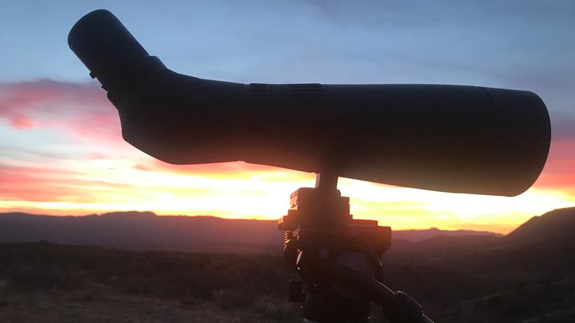Zeiss victory harpia spotting scope at sunrise