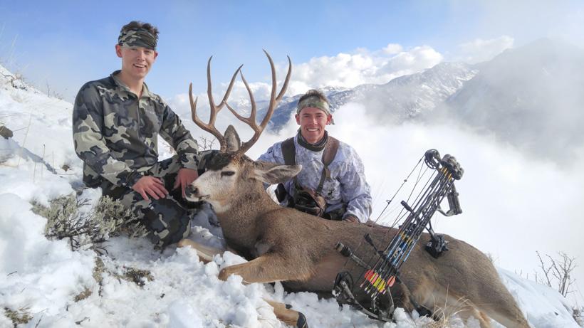Zach davis and his brother with his utah extended archery mule deer