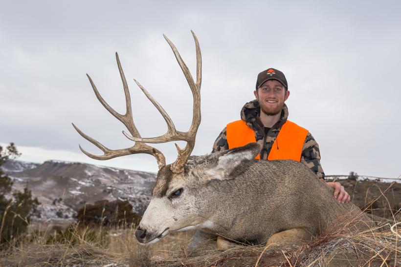 Bryce Miller with his Montana mule deer