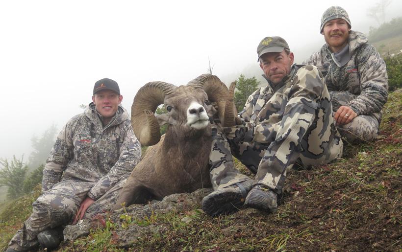 Dustin roe and nathan french guided client to this rocky mountain bighorn sheep