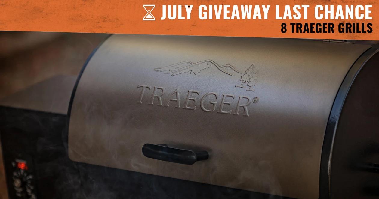 July INSIDER Giveaway: 8 Traeger Tailgater Pellet Grills
