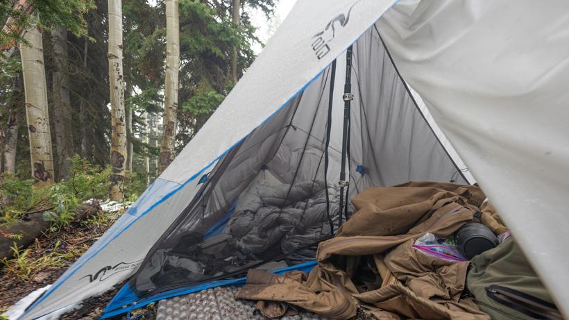 Stone Glacier sleeping bag and tent