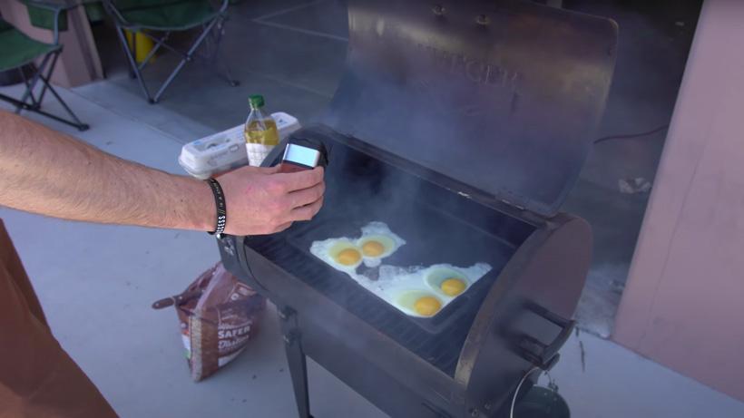 Cooking eggs on traeger pellet grill