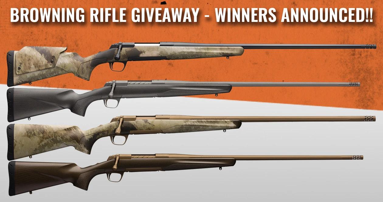 FOUR Browning X-Bolt rifle winners announced!