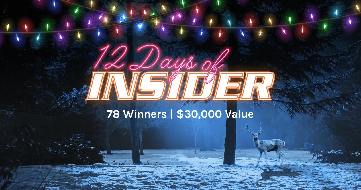 Biggest giveaway of the year — 12 Days of INSIDER