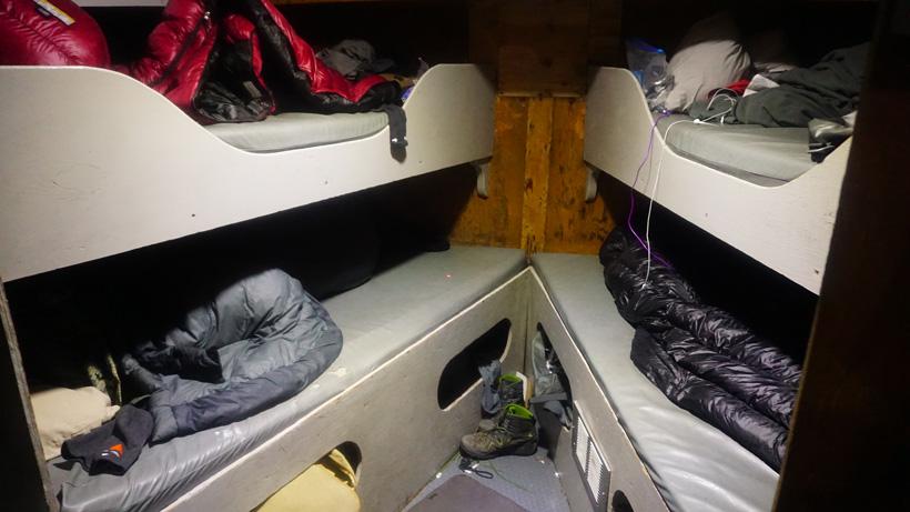 Sleeping condition on boat while blacktail hunting