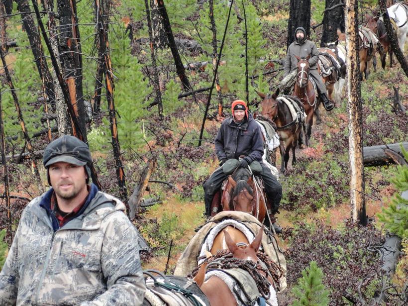 Packing into the montana backcountry for a hunt