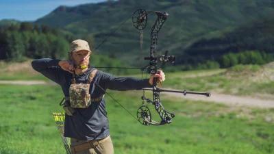 Trail Kreitzer at full draw showcasing proper archery form, grip and draw length