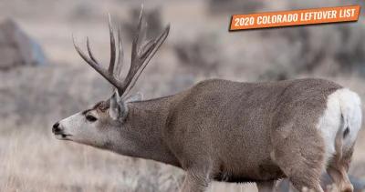 2020 Colorado leftover hunting license list