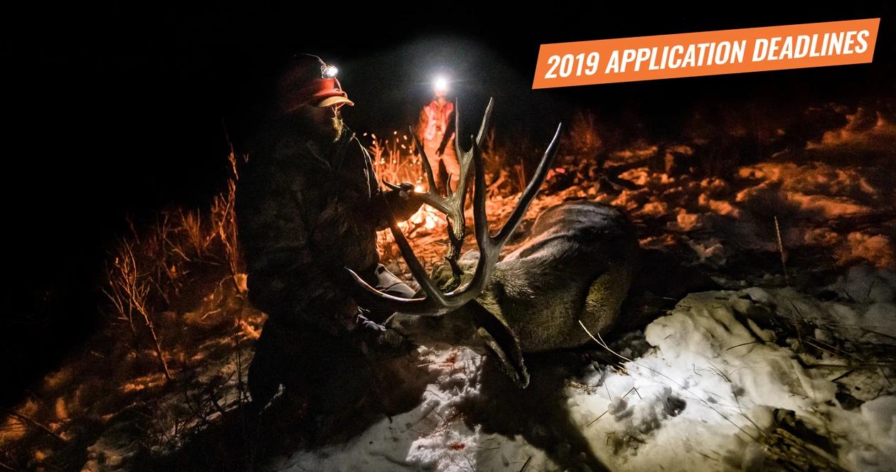 2019 western hunting big game application deadlines 1