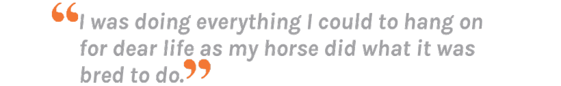 Quote about staying on horse