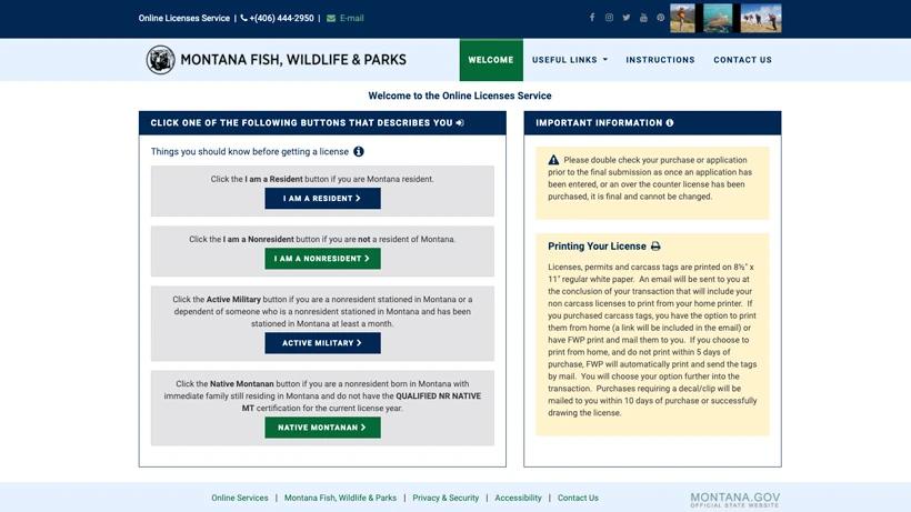 Montana FWP's online license system got a fresh look today