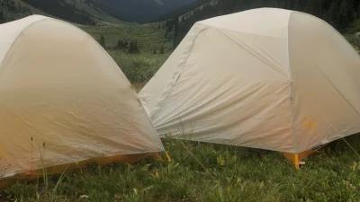 Camp setup in colorado mountains