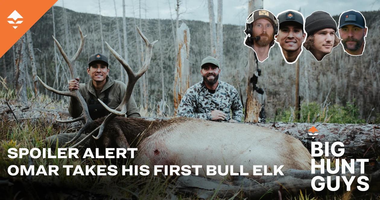 Omar takes his first bull elk big hunt guys podcast 1