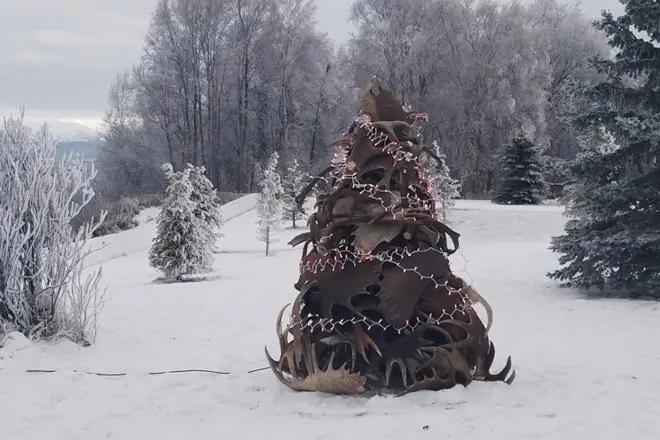 Large moose antler Christmas tree