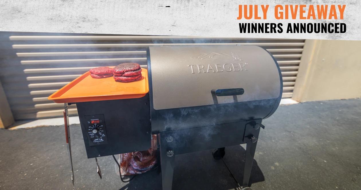 July gohunt insider traeger grill giveaway winners 1