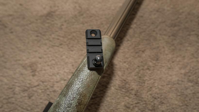 Attaching picatinny rail to browning rifle stock