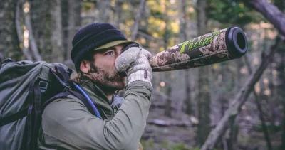 Hunter making Elk call sounds