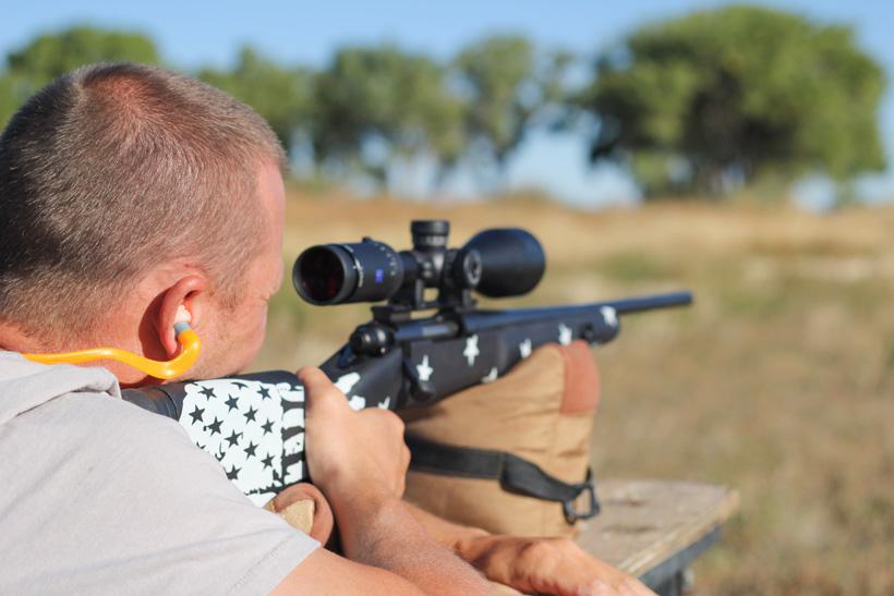 Kody Smith shooting his custom built rifle