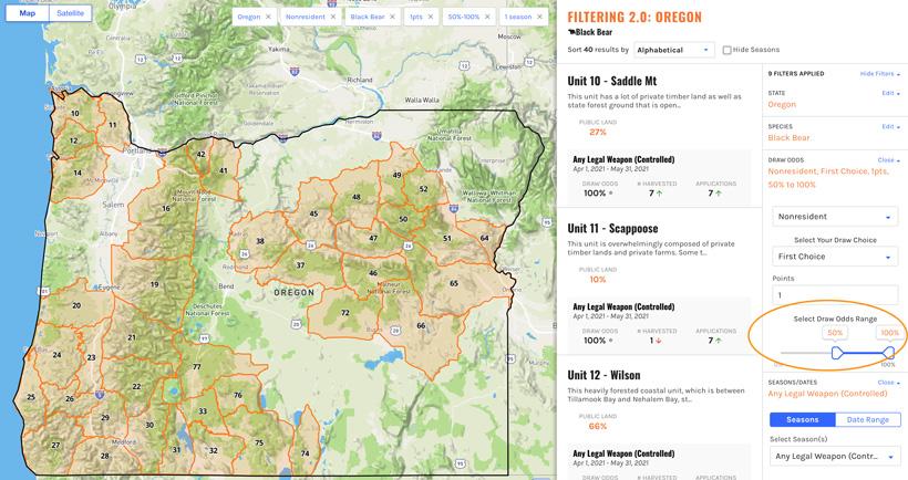 Draw odd range filter