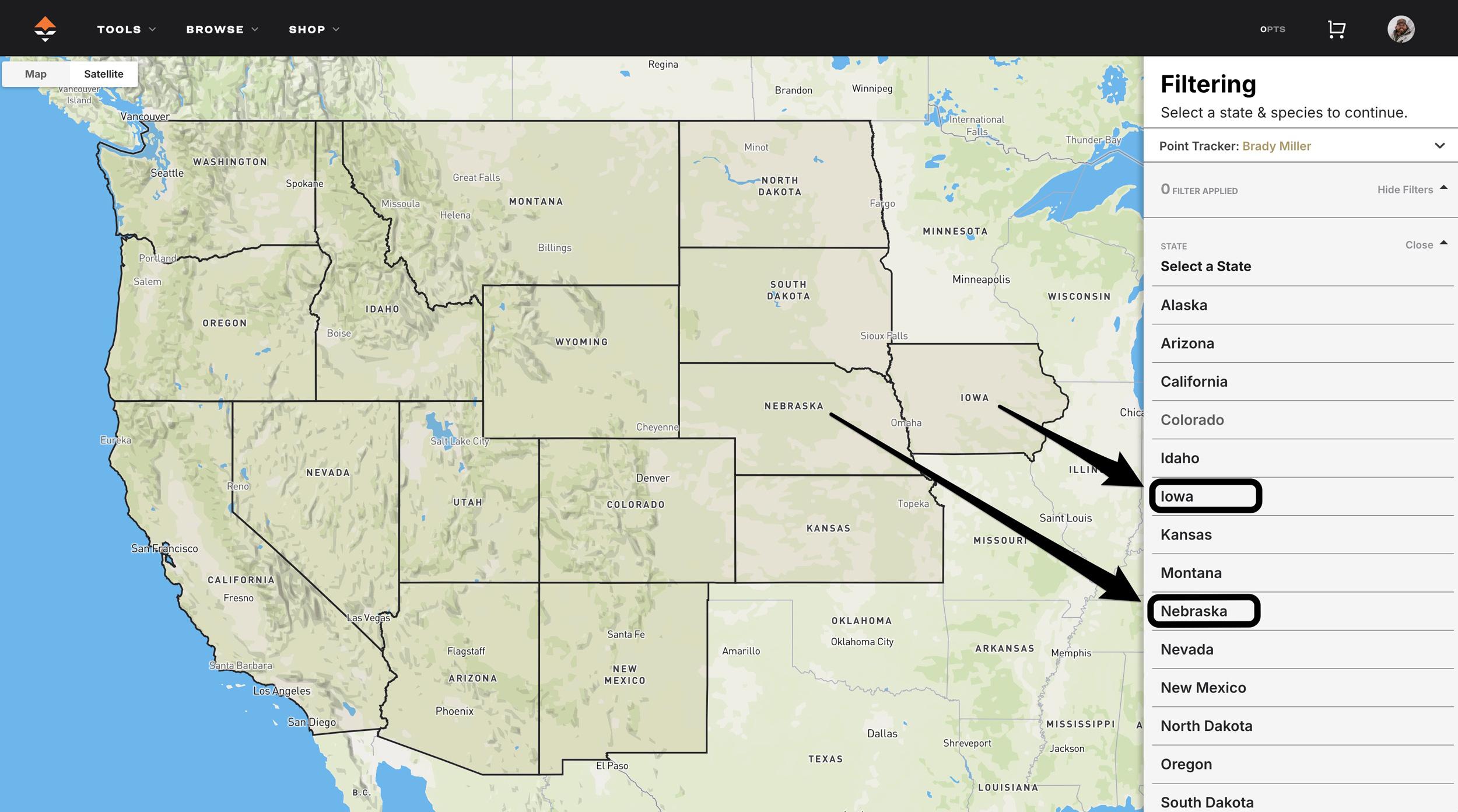 Iowa and Nebraska research tools on Insider