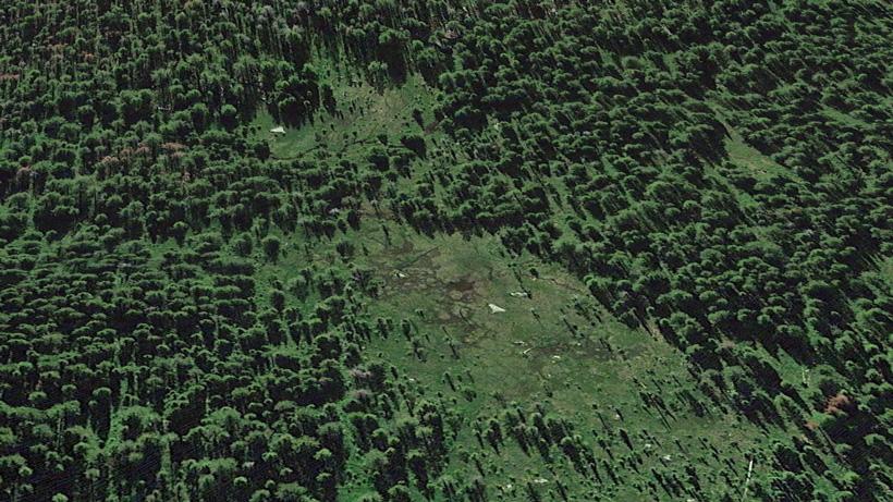 Potential elk wallow areas scouted on goolge earth