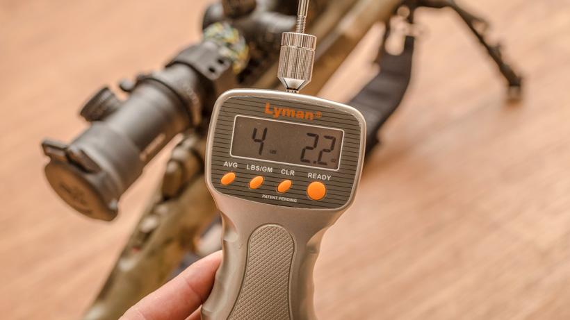 Checking the rifle trigger poundage from the factory_0