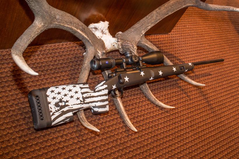 Kody Smith Outlaw Custom gun rifle with elk rack
