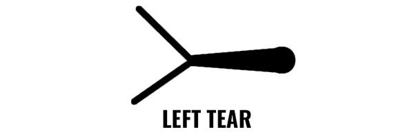 Left paper tear when tuning bow