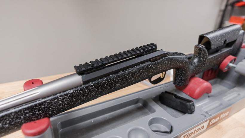 Mocking up talley picatinny rail on browning x bolt rifle