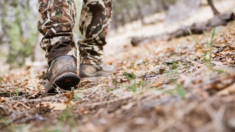 Josh kirchner hiking in first lite clothing