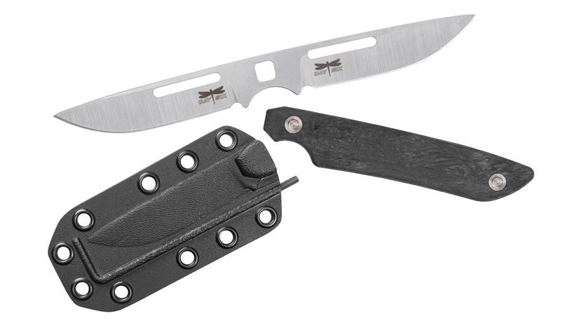 Showing unique details of the day six dragonfly knife