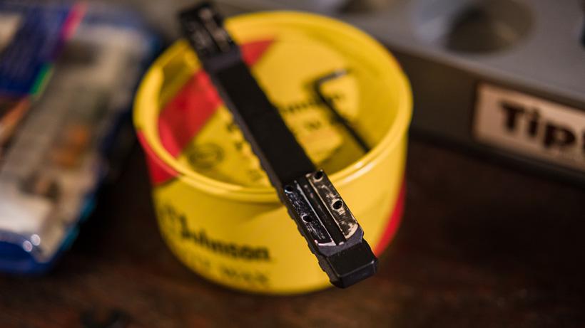 Roughing up bottom of picatinny rail