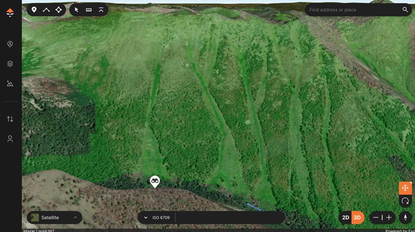 Mapping avalanche chute glassing for black bear