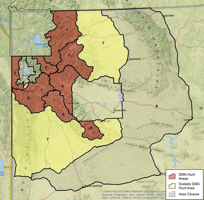 2018 wyoming grizzly bear hunt area map