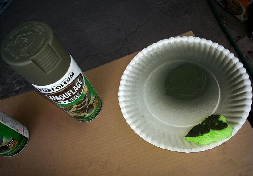 Sponge for dabbing on gun