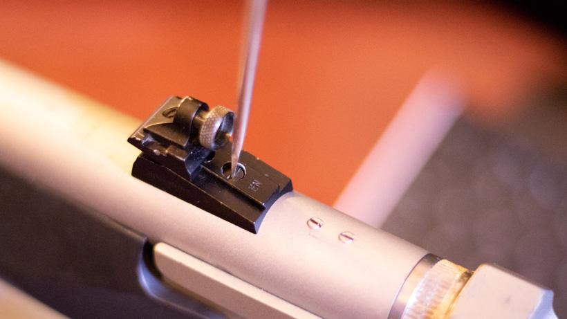 Removing old muzzleloader rear peep sight