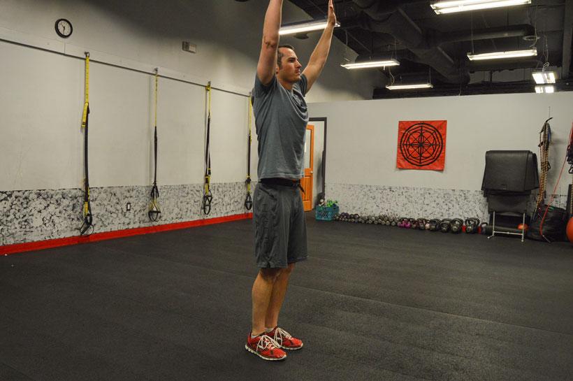 Burpee workout step 4