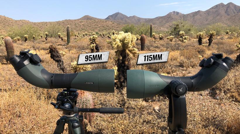 Swarovski BTX eyepiece system with 95mm and 115mm objective