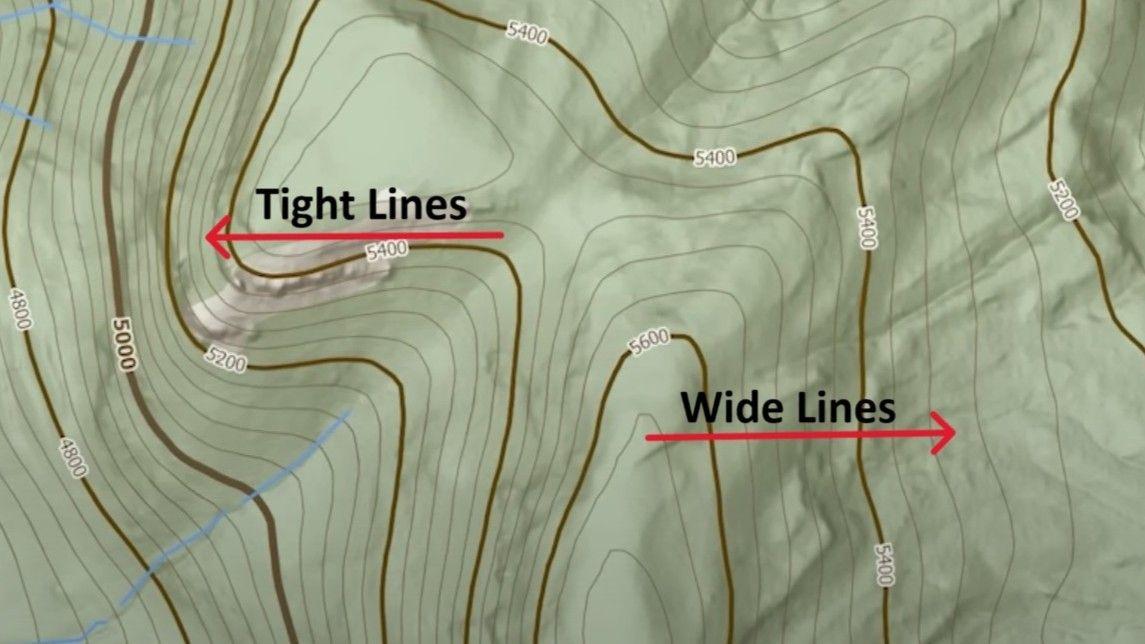 Topo map tight vs wide lines