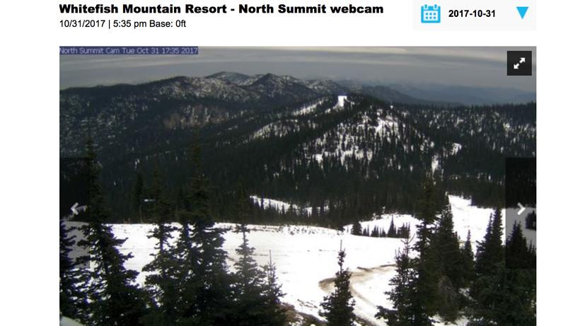 Whitefish mountain resort web cam for snow depth