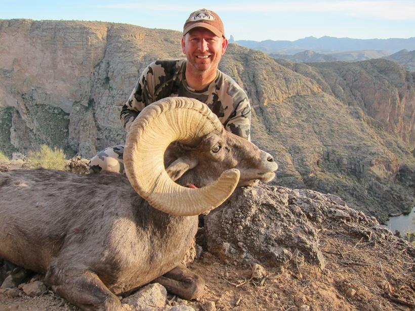 Jay Scott with a 9 year old Arizona Desert Bighorn sheep