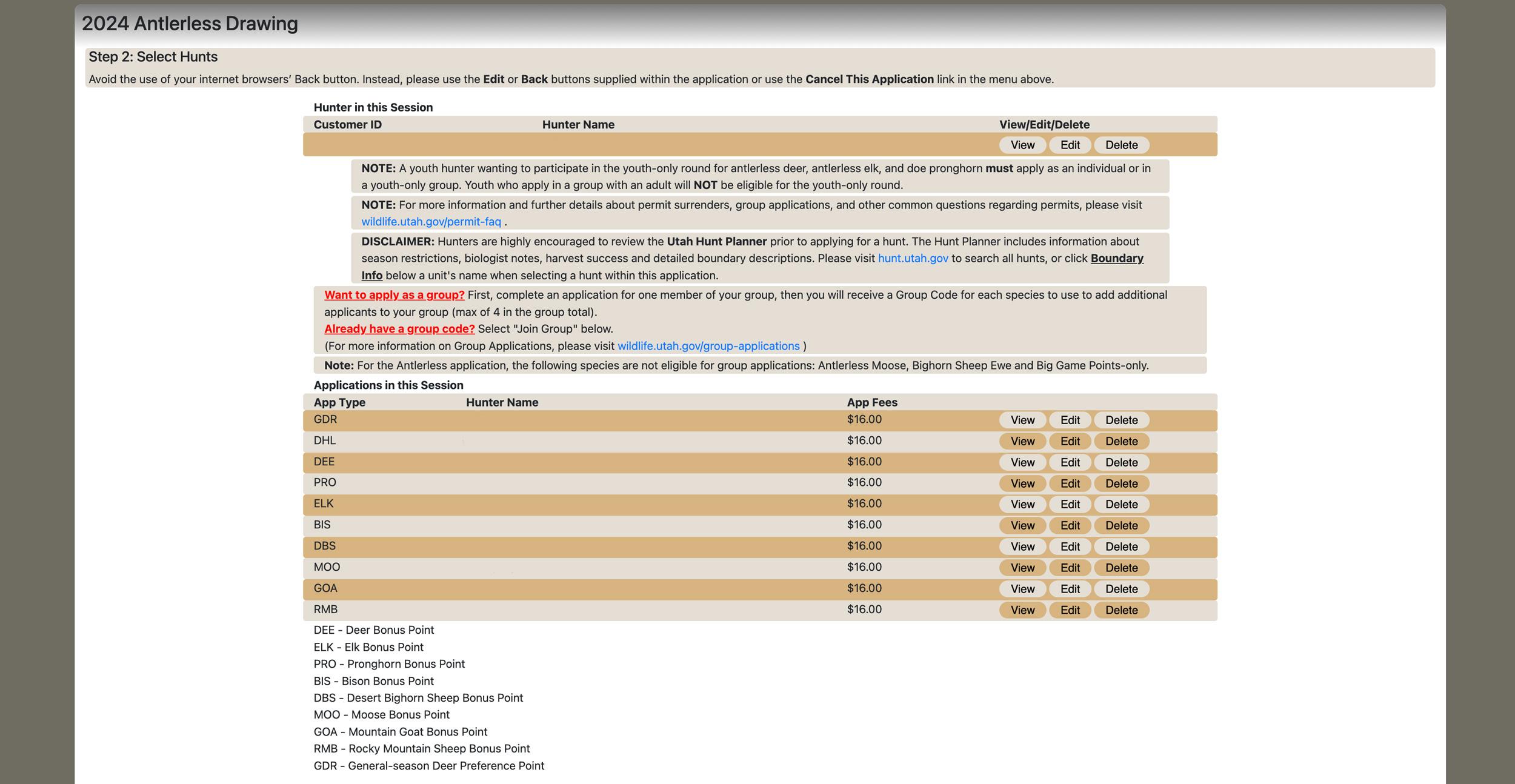 Another review of bonus points and preference point purchase in Utah