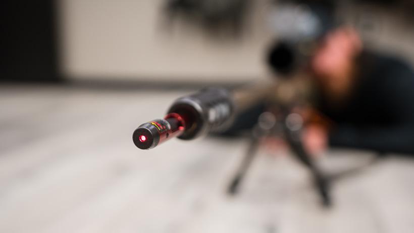 Laser for dry fire rifle practice