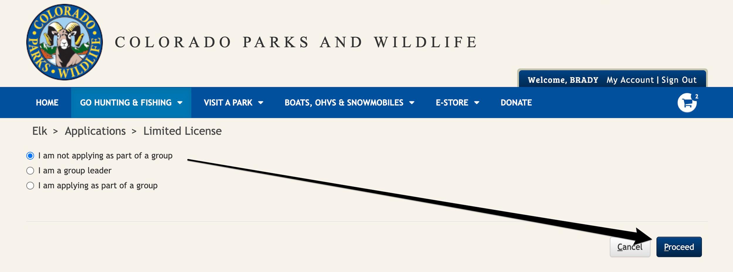 Select not applying as part of a group