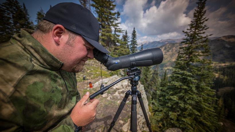 Brandon evans glassing with a zeiss gavia spotting scope